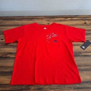 Adidas Girls USA Sparkle Tee Large